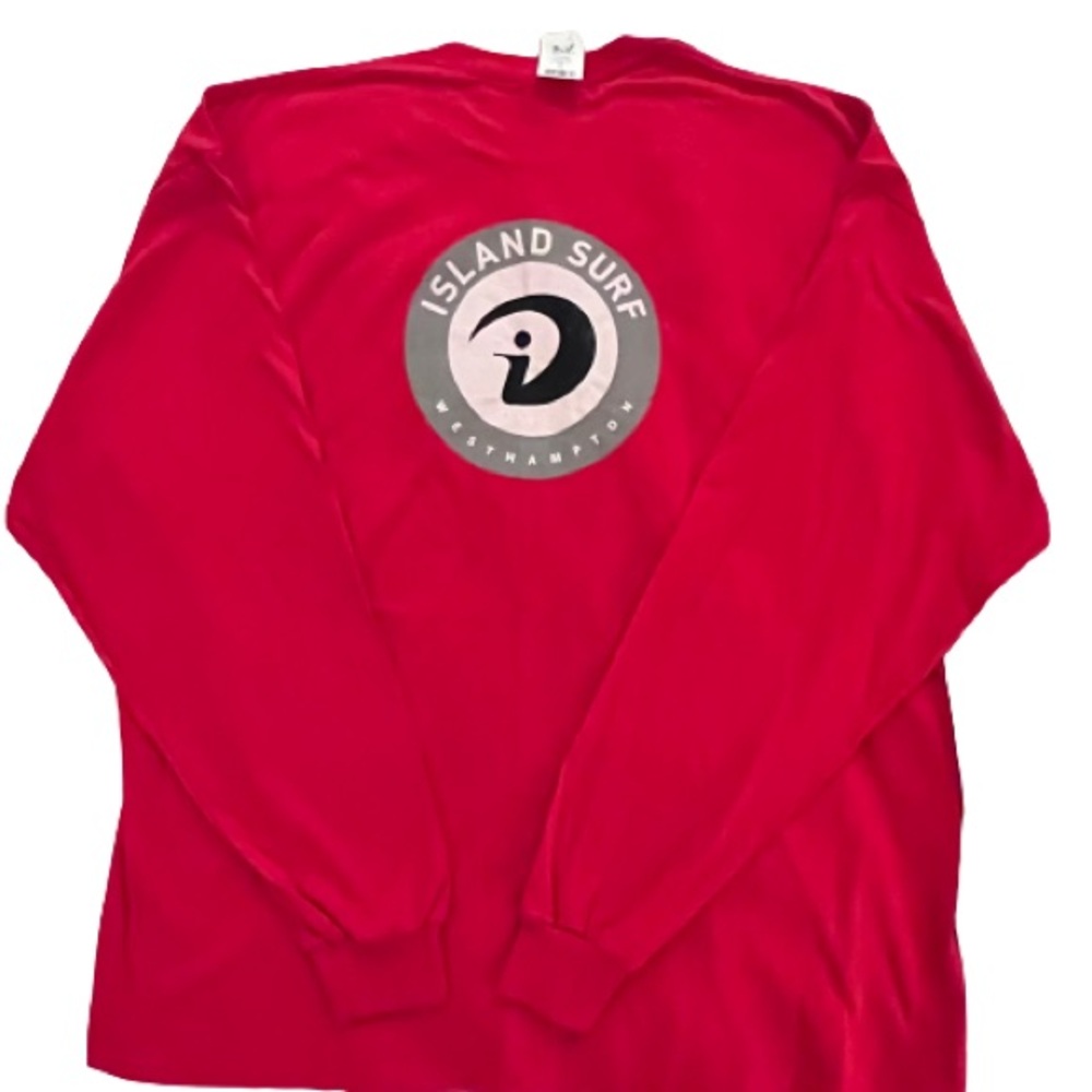 NWT-Island Surf Westhampton Red Long Sleeve Cotton Shirt.